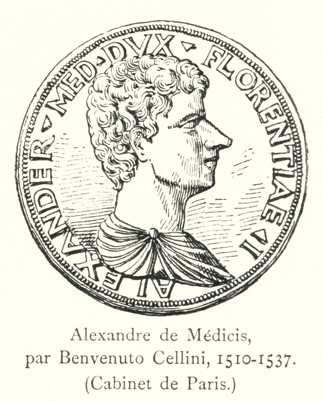 Alexandre de Medicis, por Benvenuto Cellini, 1510-1537, Gabinete de Paris de Italian School