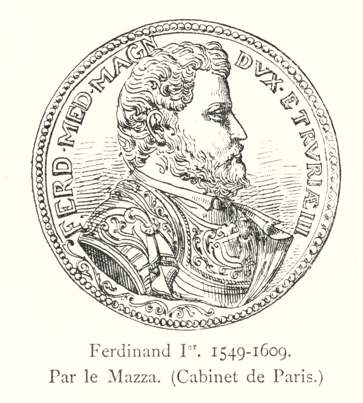 Ferdinand I, 1549-1609, pelo Mazza, Gabinete de Paris de Italian School