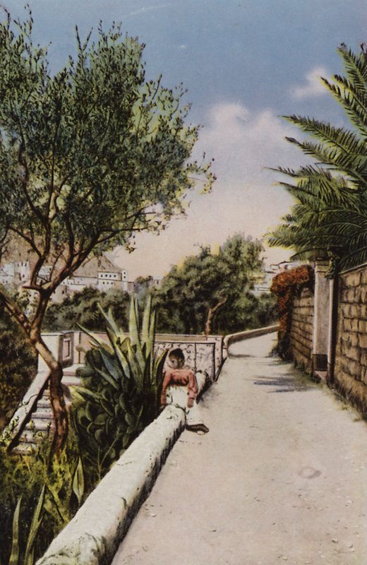 Capri: Via Tragara (litografia a cores) de Italian Photographer