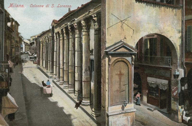 Colunas de São Lourenço, Milão (foto a cores) de Italian Photographer
