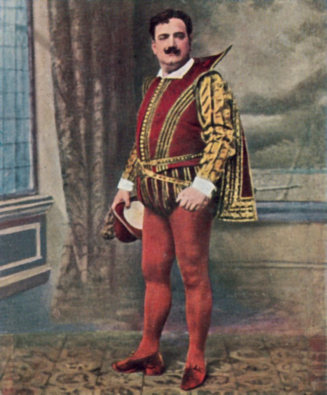 Enrico Caruso, cantor de ópera italiano (fotografia colorida) de Italian Photographer