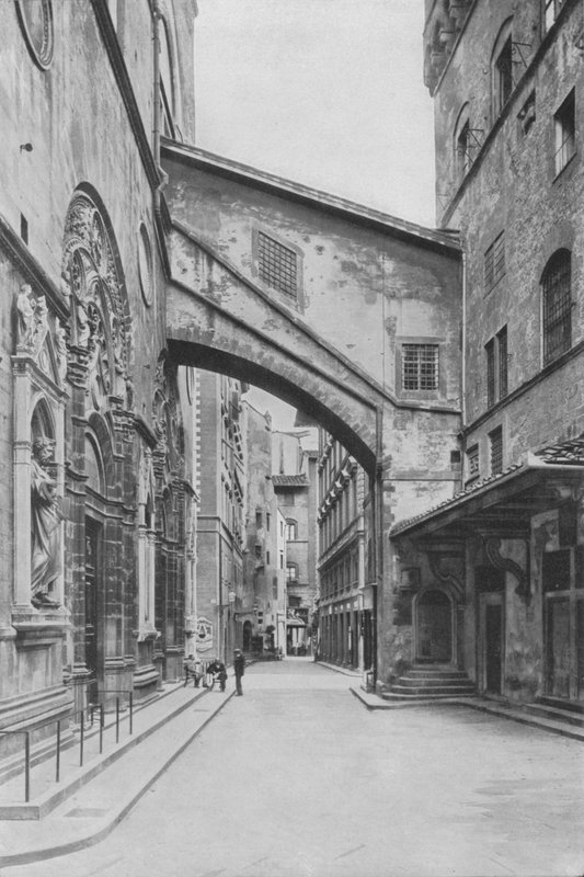 Florença, Igreja de Orsanmichele (foto a p/b) de Italian Photographer