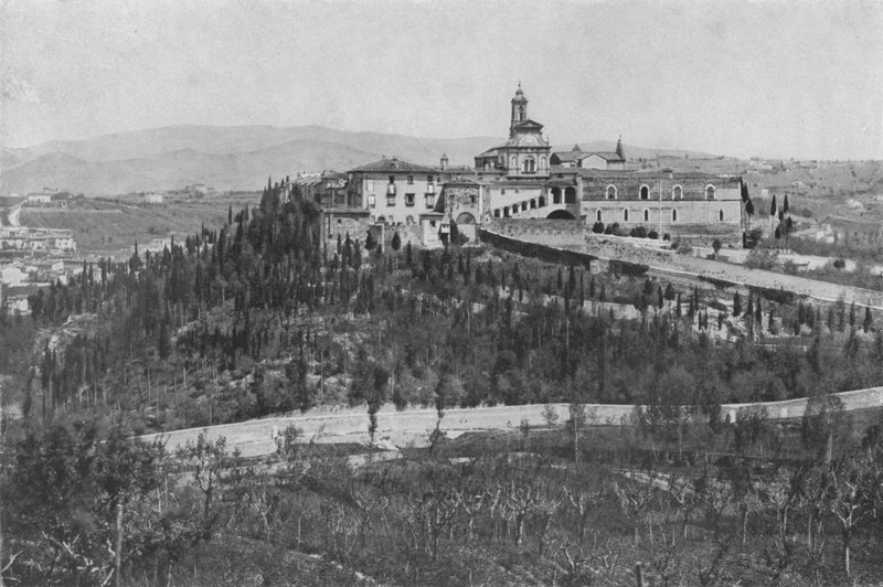 Florença, Arredores, Panorama do Convento de Certosa (foto a p/b) de Italian Photographer