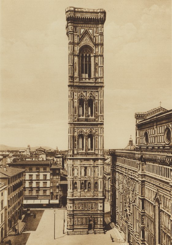 Firenze / Florença: Catedral, A Torre do Sino, Giotto (foto a p/b) de Italian Photographer