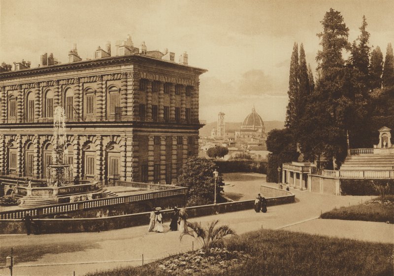 Firenze / Florença: Palazzo Pitti, Parte Traseira (foto a p/b) de Italian Photographer