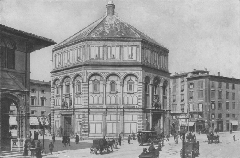 Florença, O Baptistério (foto a p/b) de Italian Photographer