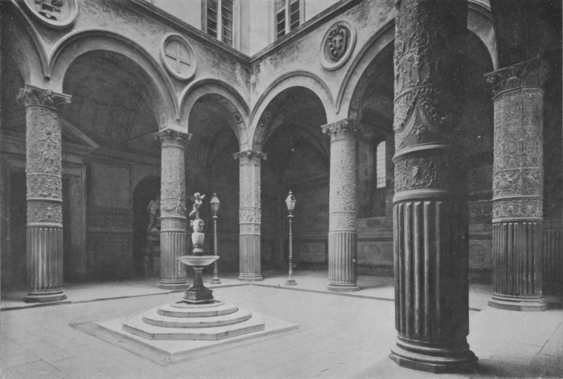Florença, Palazzo Vecchio, O Cortil (foto a p/b) de Italian Photographer