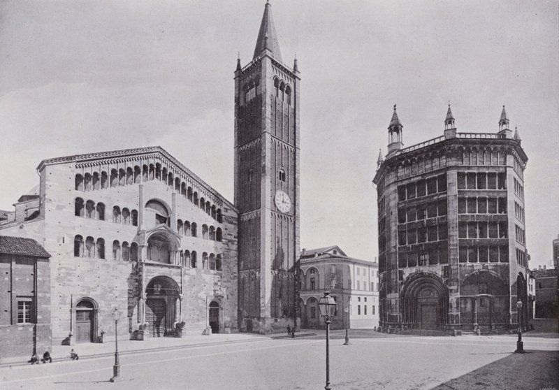 Itália: Parma, catedral e baptistério (foto a p/b) de Italian Photographer