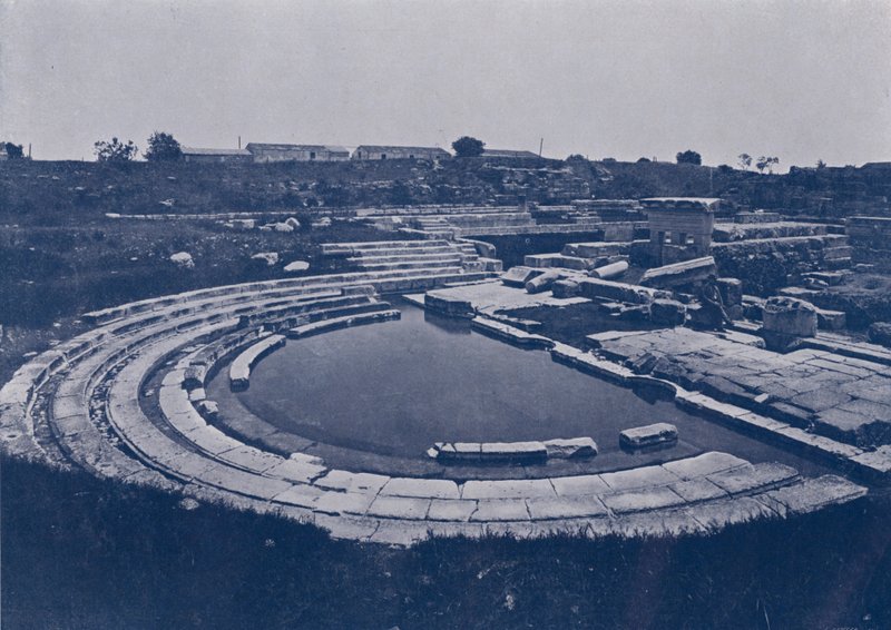 Itália: Syracuse, ruínas do ginásio Graeco-Romano (foto a p/b) de Italian Photographer