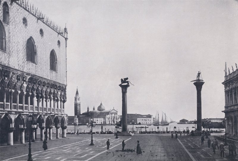 Itália: Veneza, a Piazzetta (foto a p/b) de Italian Photographer