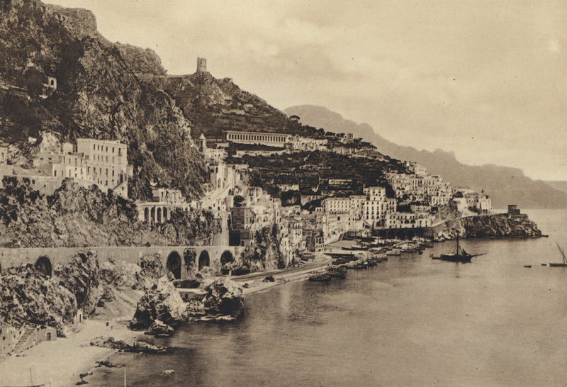 Nápoles: Amalfi, Panorama (foto a p-b) de Italian Photographer