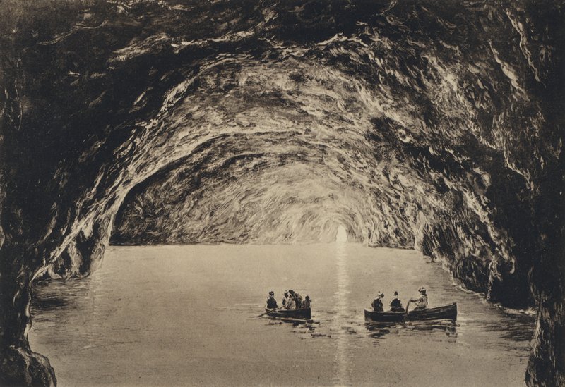 Nápoles: Capri, Grotta Azzurra (foto a p/b) de Italian Photographer