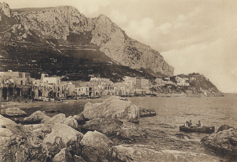 Nápoles: Capri, Marina Grande (foto a p-b) de Italian Photographer