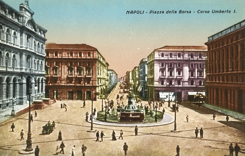 Nápoles, Itália, Piazzo Della Borsa, Corso Umberto I de Italian Photographer