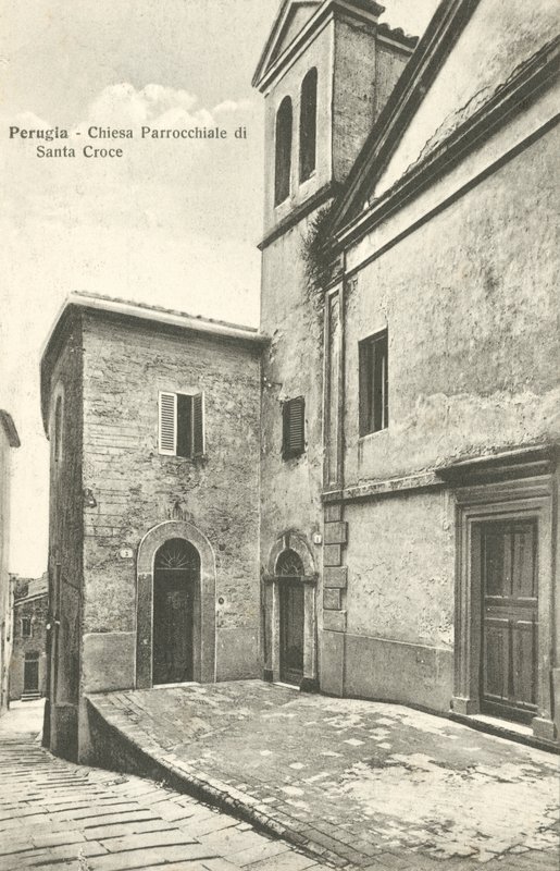Perugia: Igreja paroquial de Santa Croce (fotografia a preto e branco) de Italian Photographer