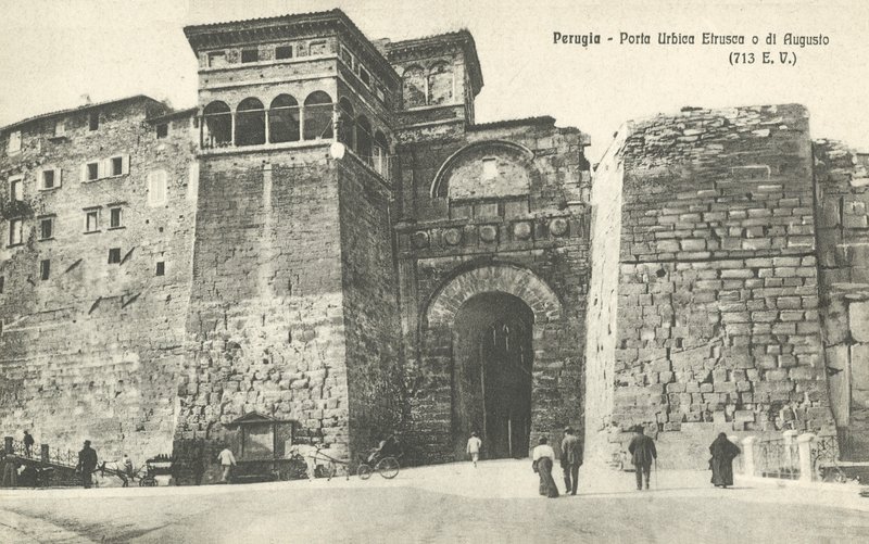 Perugia, itália, etruscan, portão cidade, de, de, augustus de Italian Photographer