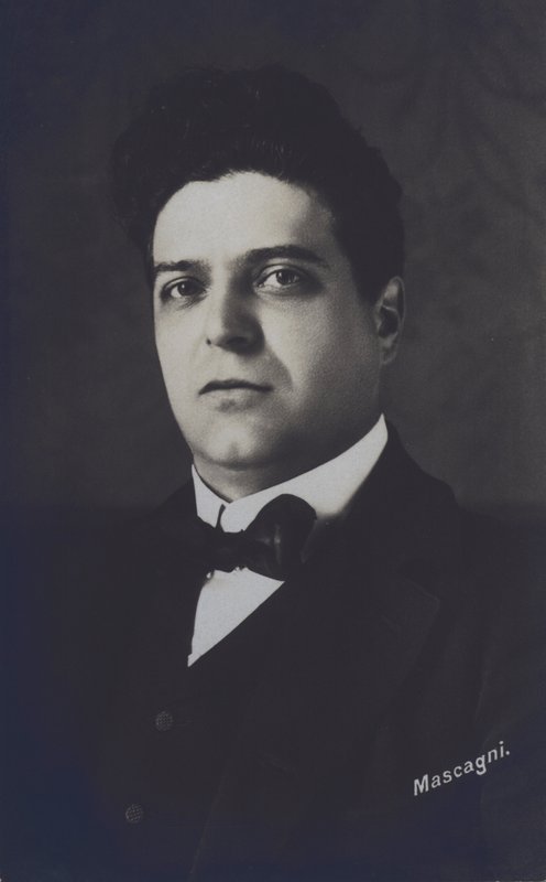 Pietro Mascagni, compositor italiano da ópera Cavalleria Rusticana (foto a p/b) de Italian Photographer