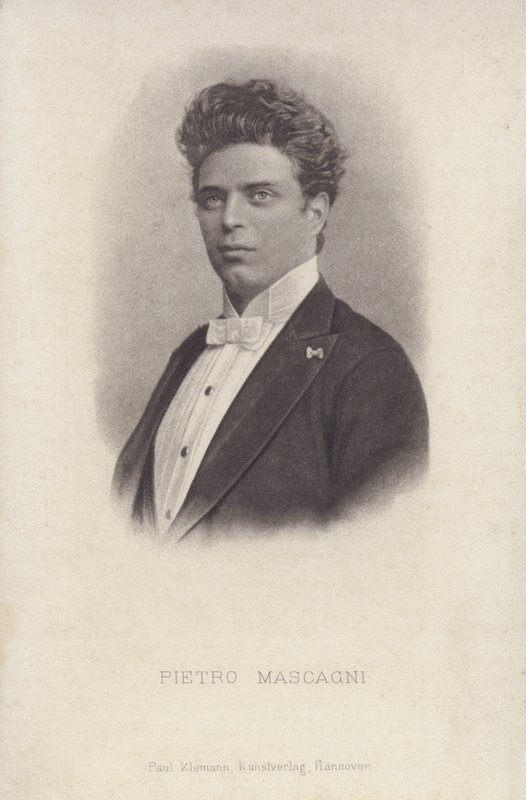 Pietro Mascagni, compositor italiano da ópera Cavalleria Rusticana (foto a p/b) de Italian Photographer