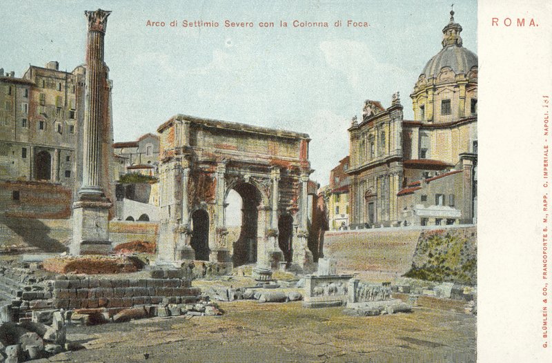 Roma, Itália, Arco de Septímio Severo, La Colonna Di Foca de Italian Photographer