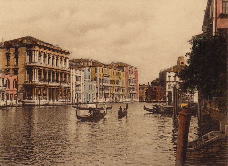 Venezia / Veneza: Canal Grande e Palazzo Browning (fotografia a cores) de Italian Photographer