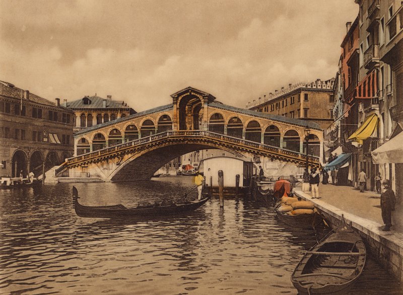 Venezia / Veneza: Ponte de Rialto (fotografia a cores) de Italian Photographer