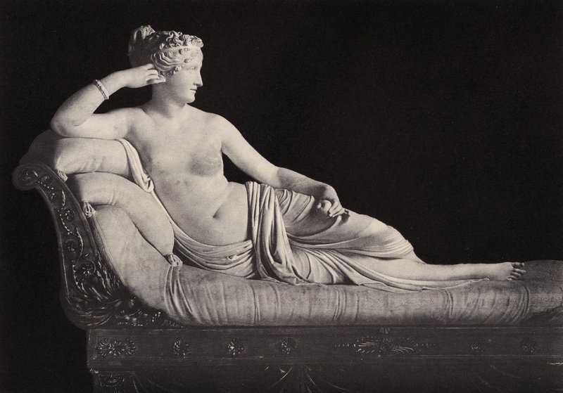 Villa Umberto I, Museu Borghese, Pauline Borghese irmã de Napoleão I (foto p/b) de Italian Photographer