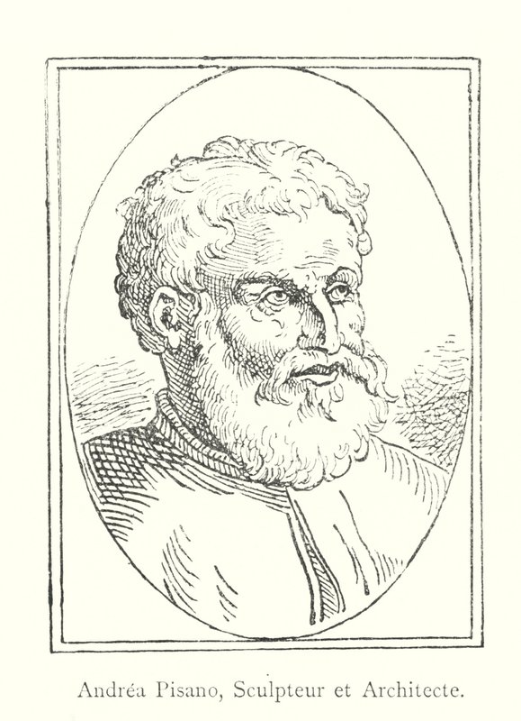 Andrea Pisano, Escultor e Arquitecto (gravura) de Italian School
