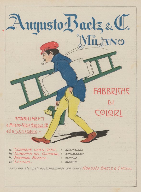 Augusto Baelz  C (litografia a cores) de Italian School