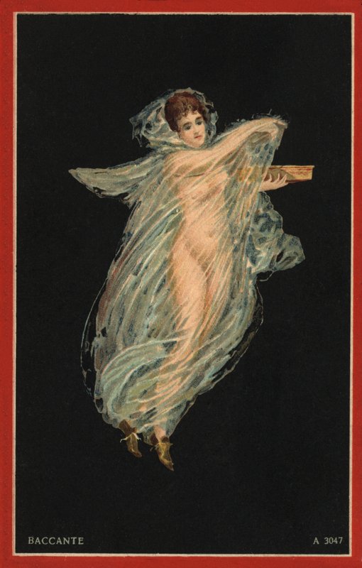 Baccante (litografia a cores) de Italian School
