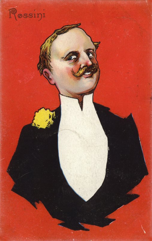 Caricatura de Gioachino Rossini de Italian School
