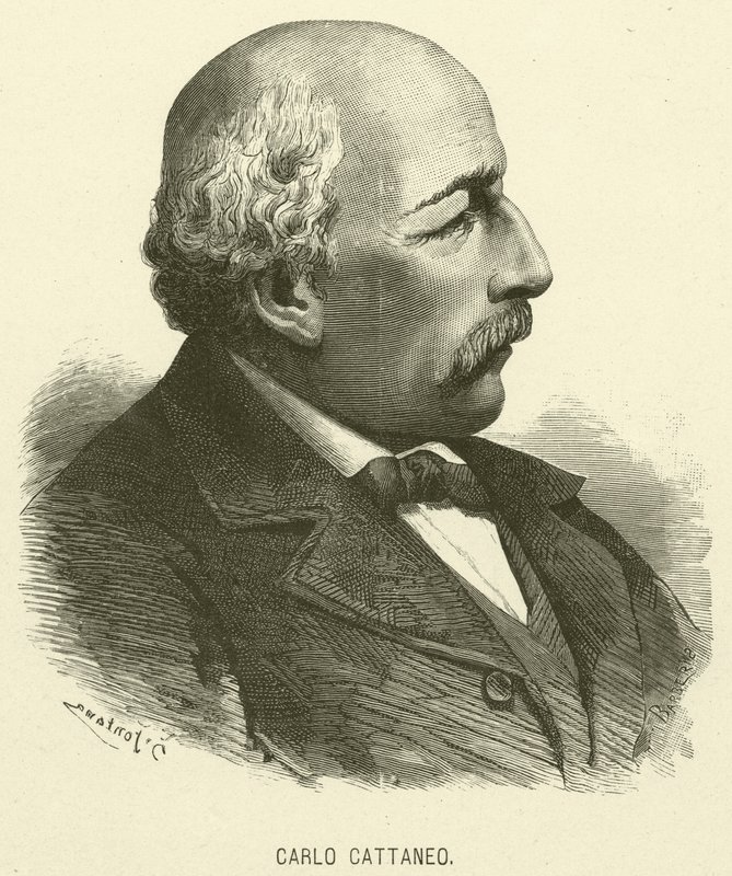Carlo Cattaneo (gravura) de Italian School