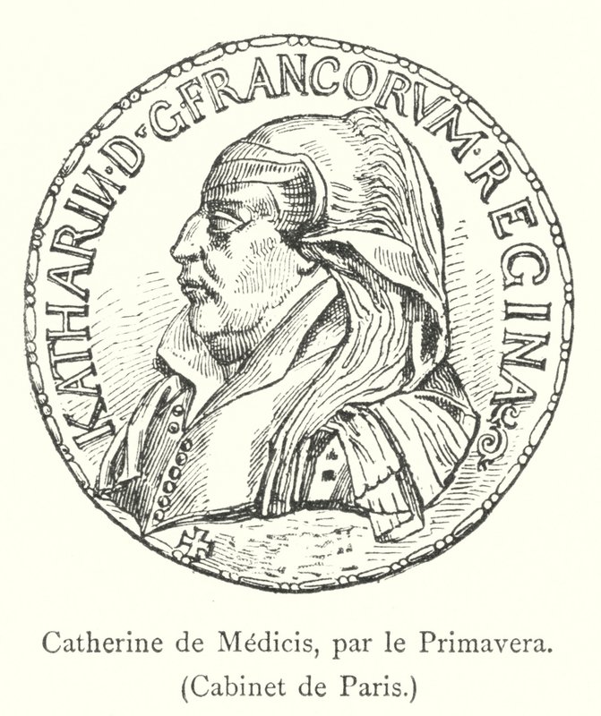 Catherine de Medici, da Primavera, Cabinet de Paris (gravura) de Italian School