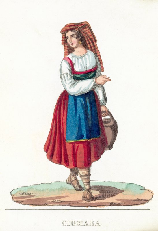 Ciociara (gravura colorida) de Italian School