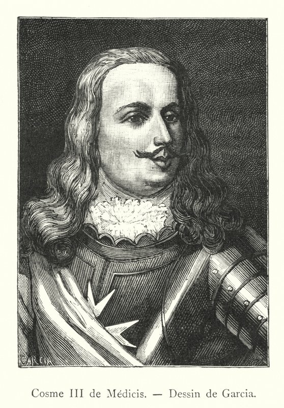 Cosimo III de Medicis, Dessin de Garcia (gravura) de Italian School
