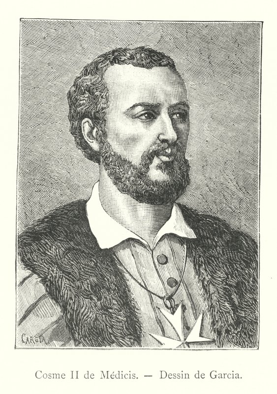 Cosimo II de Medicis, Dessin de Garcia (gravura) de Italian School