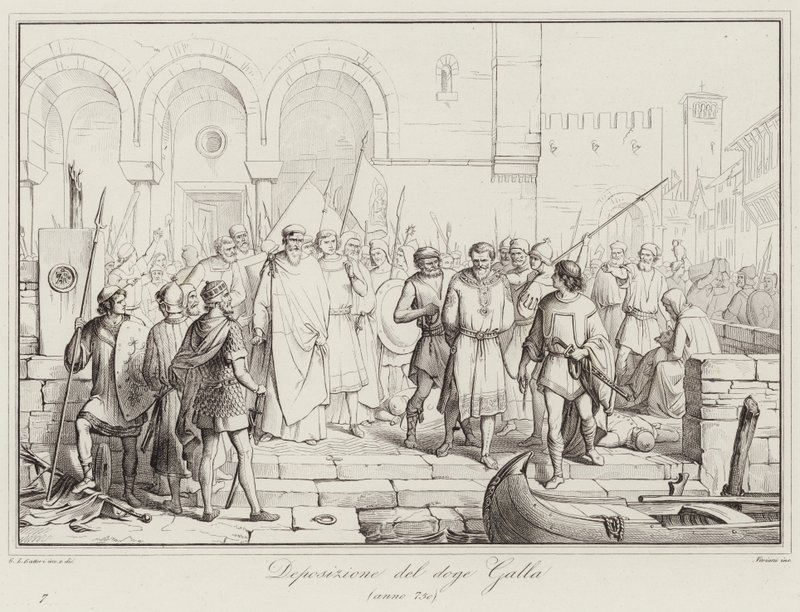 Depósito de Doge Galla, 750 (gravura) de Italian School
