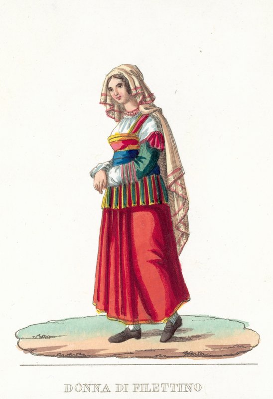 Donna Di Filettino (gravação a cores) de Italian School