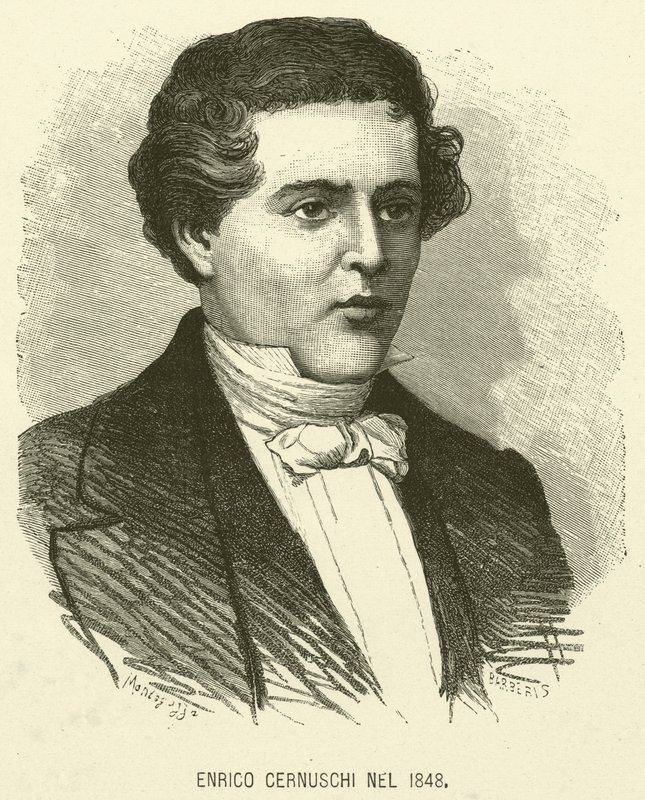 Enrico Cernuschi Em 1848 (gravura) de Italian School