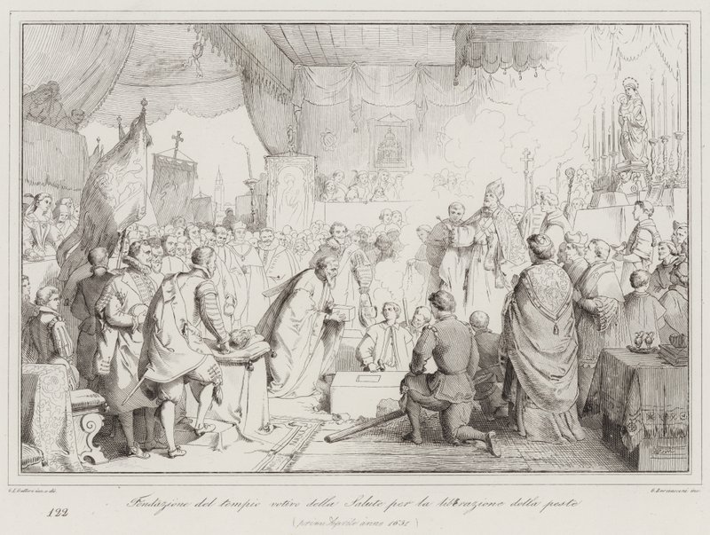 Fundação do templo votivo da Saúde para a libertação da peste de Italian School