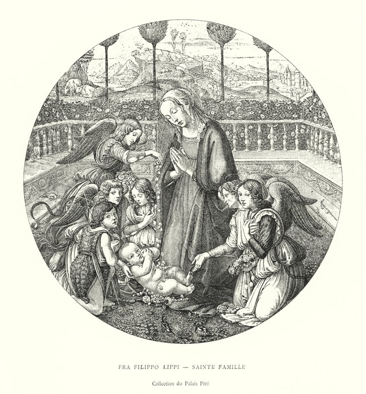 Fra Filippo Lippi, Sagrada Família, Colecção Pitti Palace (gravura) de Italian School