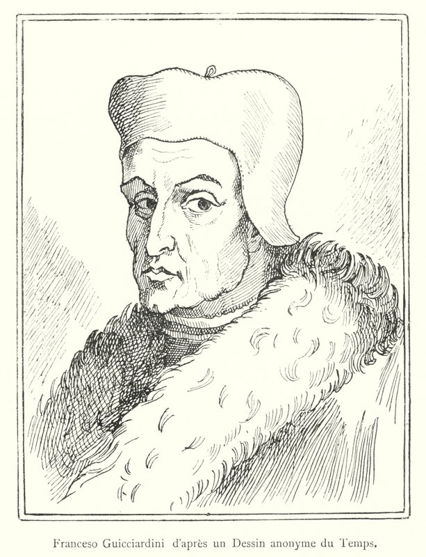 Franceso Guicciardini depois de um desenho anónimo do Tempo (gravura) de Italian School