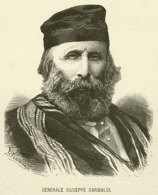 General Giuseppe Garibaldi (gravura) de Italian School