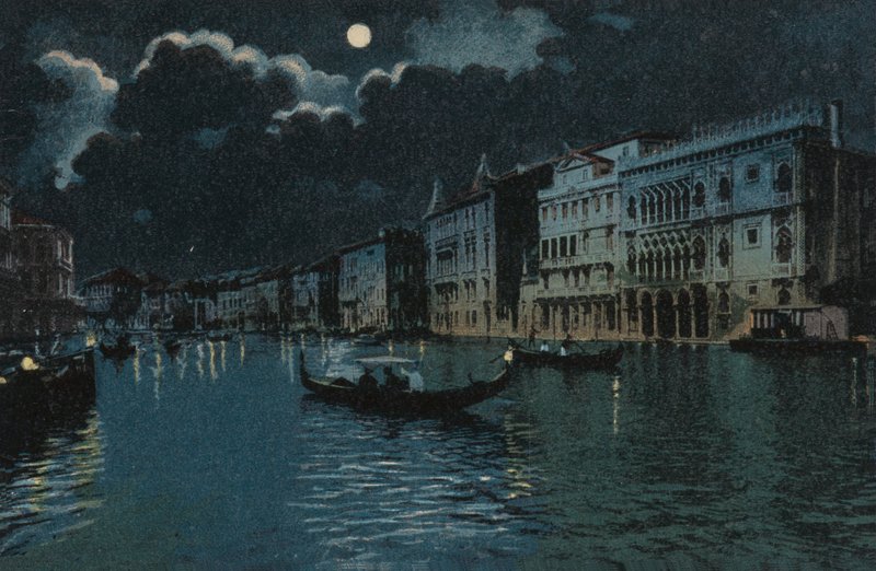 Grande Canal (litografia a cores) de Italian School