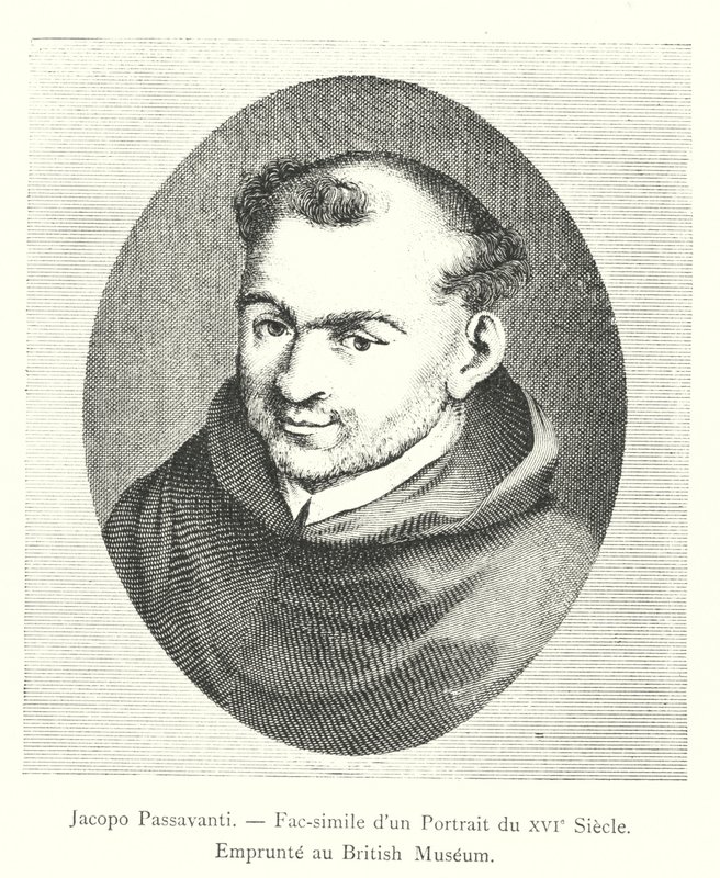 Jacopo Passavanti, Fac-símile de um Retrato do Século XVI, emprestado do Museu Britânico (gravura) de Italian School