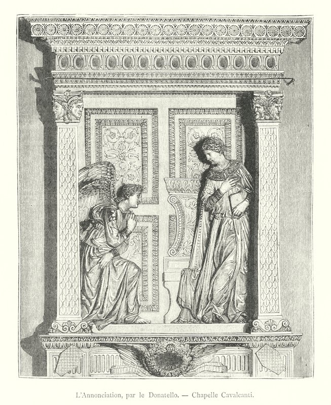 A Anunciação, de Donatello, Capela Cavalcanti (gravura) de Italian School