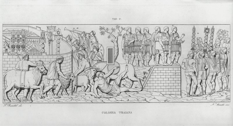 La Colonna Trajana, Coluna de Trajano de Italian School