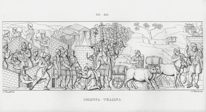 La Colonna Trajana, Coluna de Trajano de Italian School