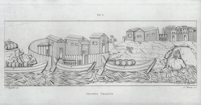 La Colonna Trajana, Coluna de Trajano de Italian School
