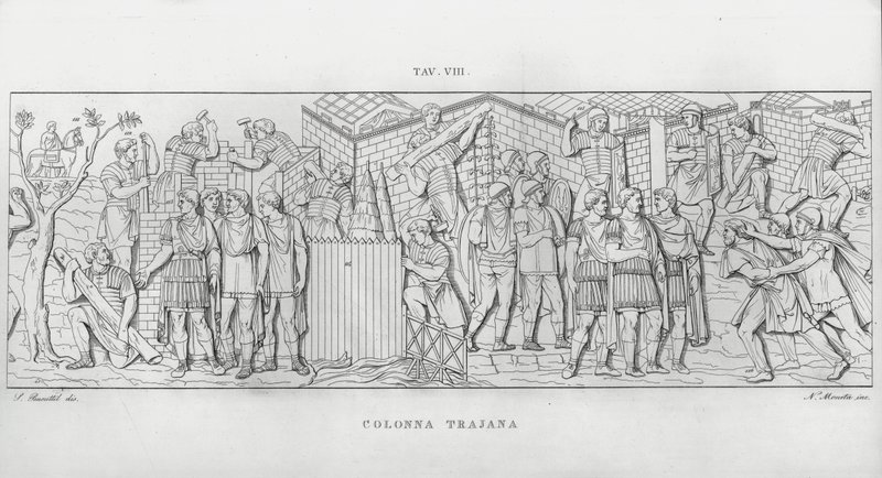 La Colonna Trajana, Coluna de Trajano de Italian School