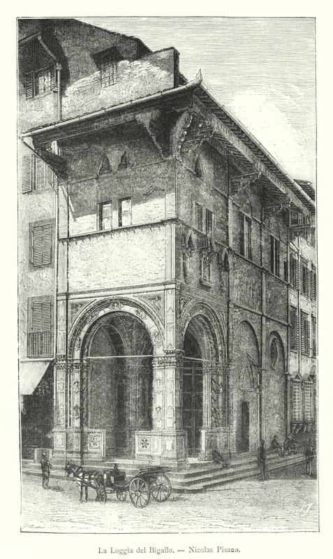 A Loggia de Bigallo, Nicolas Pisano (gravura) de Italian School